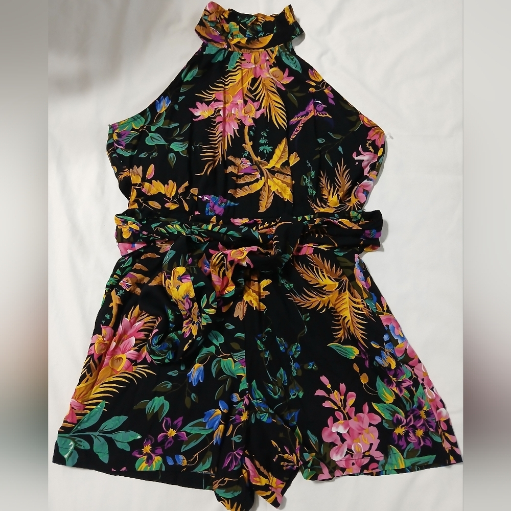RACHEL Rachel Roy Floral Halter Neck Romper - Picture 16 of 16